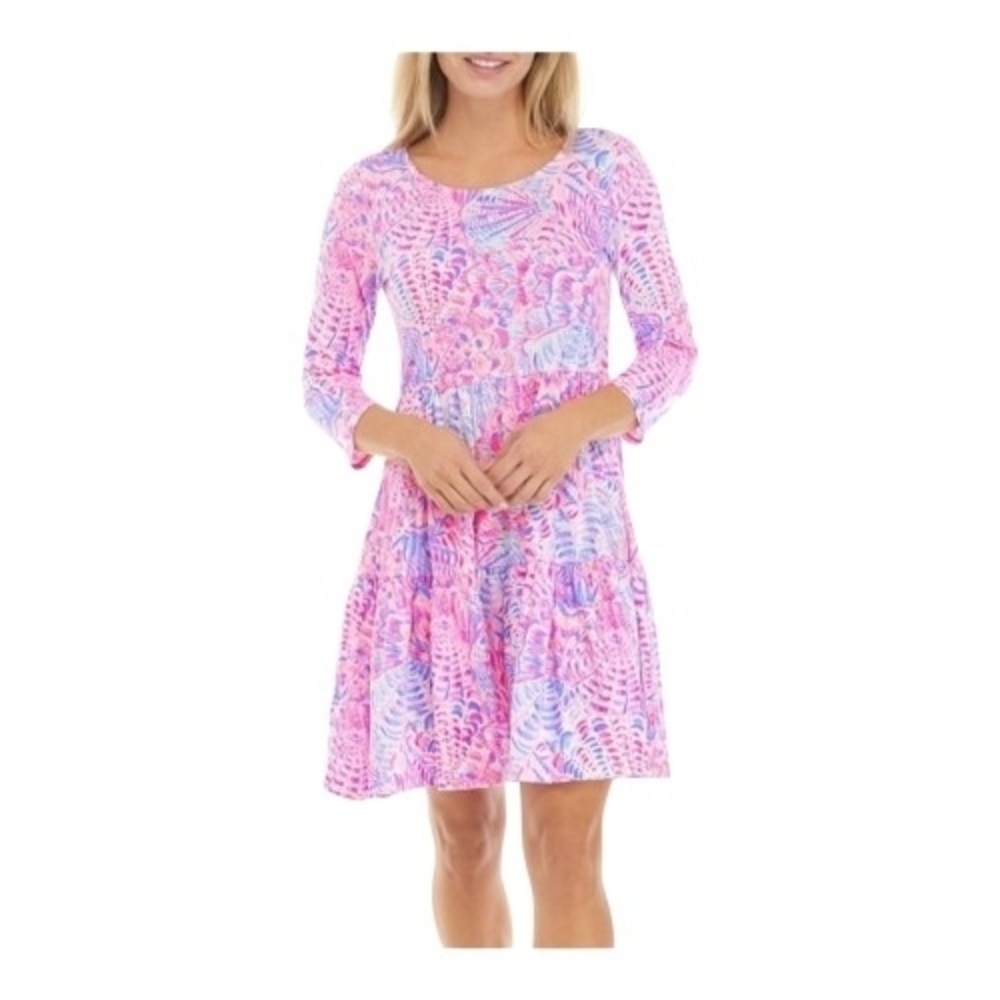 Lilly Pulitzer Geanna Dress in RAZ BERRY Sea You Soon Dress